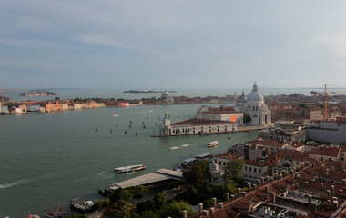 Venice, Basilica Santa Maria della Salute top view