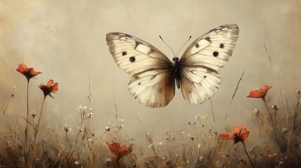 The background is soft, muted beige with gentle brushstrokes, creating a timeless and elegant composition --ar 16:9 --stylize 750 --v 6.1 Job ID: 105a44ac-4950-45dc-bb20-cea47a6b772e