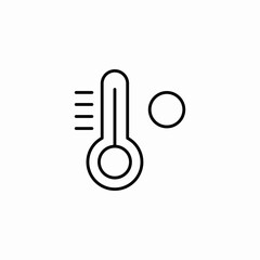 thermometer with degree icon icon sign vector