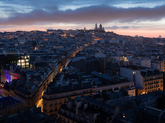 Paris, Monmartre sunrise view from the top