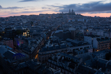 Paris, Monmartre sunrise view from the top