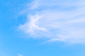 Cirrus clouds in blue sky background