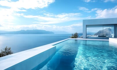 swimming pool in luxurious hotel