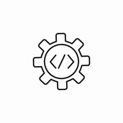 code settings gear icon sign vector