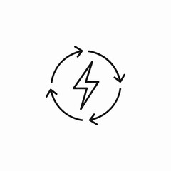 energy recycle icon icon sign vector