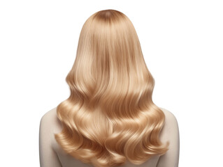 Naklejka premium Blond Hair Styled Back View 2
