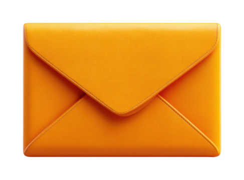 Send bright yellow envelope office digital content closeup PNG, isolated on transparent background