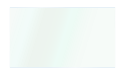 Realistic transparent shiny glossy green glass panel with light glare reflective surface effect overlay on isolated background rectangle gradient window mirror png