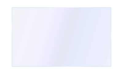 Realistic transparent shiny glossy blue glass panel with light glare reflective surface effect overlay on isolated background rectangle gradient window mirror png