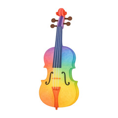 Fototapeta premium PNG Colorful violin illustration art