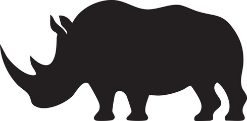 Rhino Silhouette | Rhinoceros Vector & Clipart Illustration