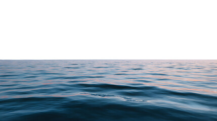 Naklejka premium Ocean waves with distant figure isolated on white background