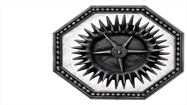 Abstract black geometric clock