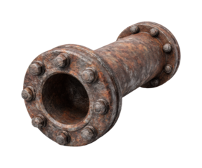 Industrial pipe component factory metal PNG, isolated on transparent background