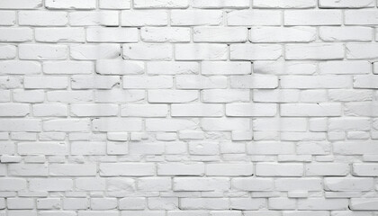 Fototapeta premium White Brick Wall with Staggered Joints – Minimal Textured Architectural Background