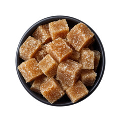 Sweet sugar cubes display kitchen food top down PNG, isolated on transparent background