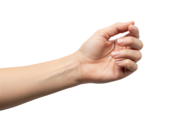 Raised woman hand with fingers gently curled, symbolizing gesture, movement, expression, strength, elegance, connection, identity