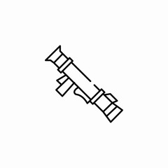 bazooka launcher weapon icon sign vector