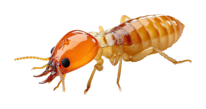 Insect life termites under magnification nature PNG, isolated on transparent background