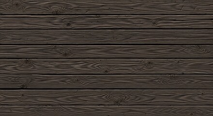 Naklejka premium Dark Brown Wood Planks Texture - Horizontal Grain, Rustic, Detailed Surface.