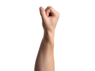 A Person's Arm Extended with a Fisted Hand, Symbolizing Strength and Determination