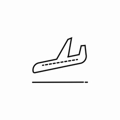 airplane taking off icon sign vector