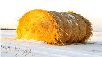 golden-yellow-haystack-isolated-on-a-white-