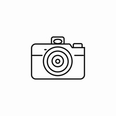 retro photo camera icon sign vector