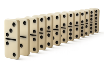 row of dominoes