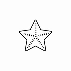 starfish sea creature icon sign vector