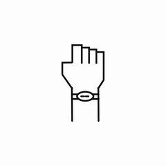 wrist watch hand icon sign vector