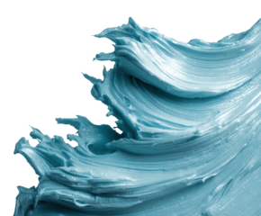 Artistic blue paint texture creative PNG, isolated on transparent background