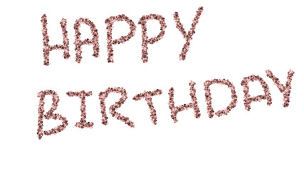 Happy Birthday Text Glitter Sparkle Decoration Greeting Design
