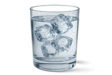glass of water with ice