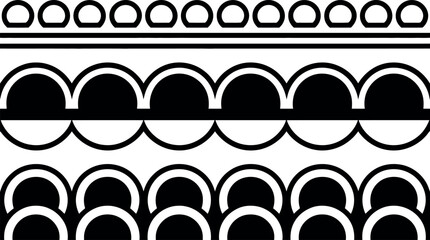 Geometric patterns background in black and white style vector illustration