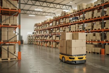 Automated Guided Vehicle in a Warehouse storage logistics