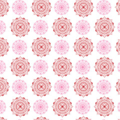 Multicolored Mandala Repeat Pattern