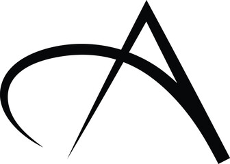 letter A logo design vector template