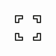 fullscreen expand icon icon sign vector