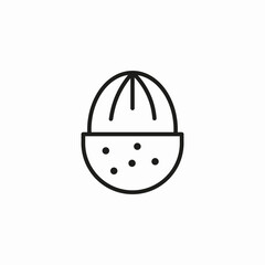 halved melon icon icon sign vector