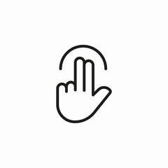 multi-finger touch gesture icon sign vector