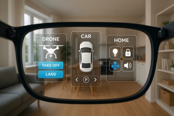 Smart Glasses AR Interface for Drone, Car, and Smart Home Control