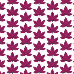 Purple and Gold Autumn Leaf Repeat Pattern