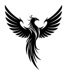 Fototapeta premium Phoenix Silhouette - Minimalist Vector Design