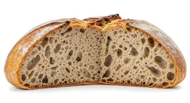 A fluffy golden retriever puppy sitting attentively on a white background