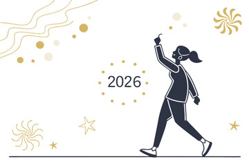 background minimalistic new year background