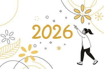 background minimalistic new year background