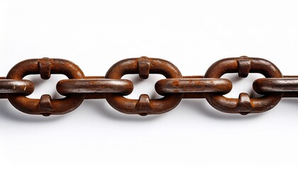 Rusty Chain Isolated On White Background