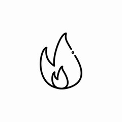 flame burning fire icon sign vector