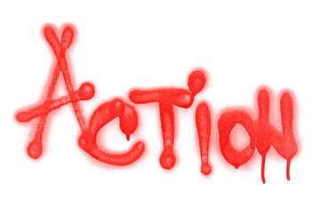 Photo graffiti, spray stain paint word, isolated on white	